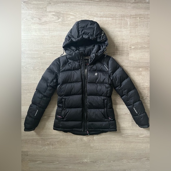 Center Pole Women’s Goose Down Padding Jacket Black Size S - Picture 2 of 16